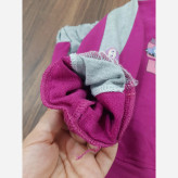 ست کراپ و شلوار بگ طرح لبوبو پنبه ملانژ پشت دورس سایز 1 و 2