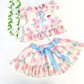 ست وست و دامن دخترانه نوزادی