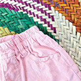 ست تیشرت و شلوارک کتان دخترانه طرح hello سایز 1 تا 6 سال