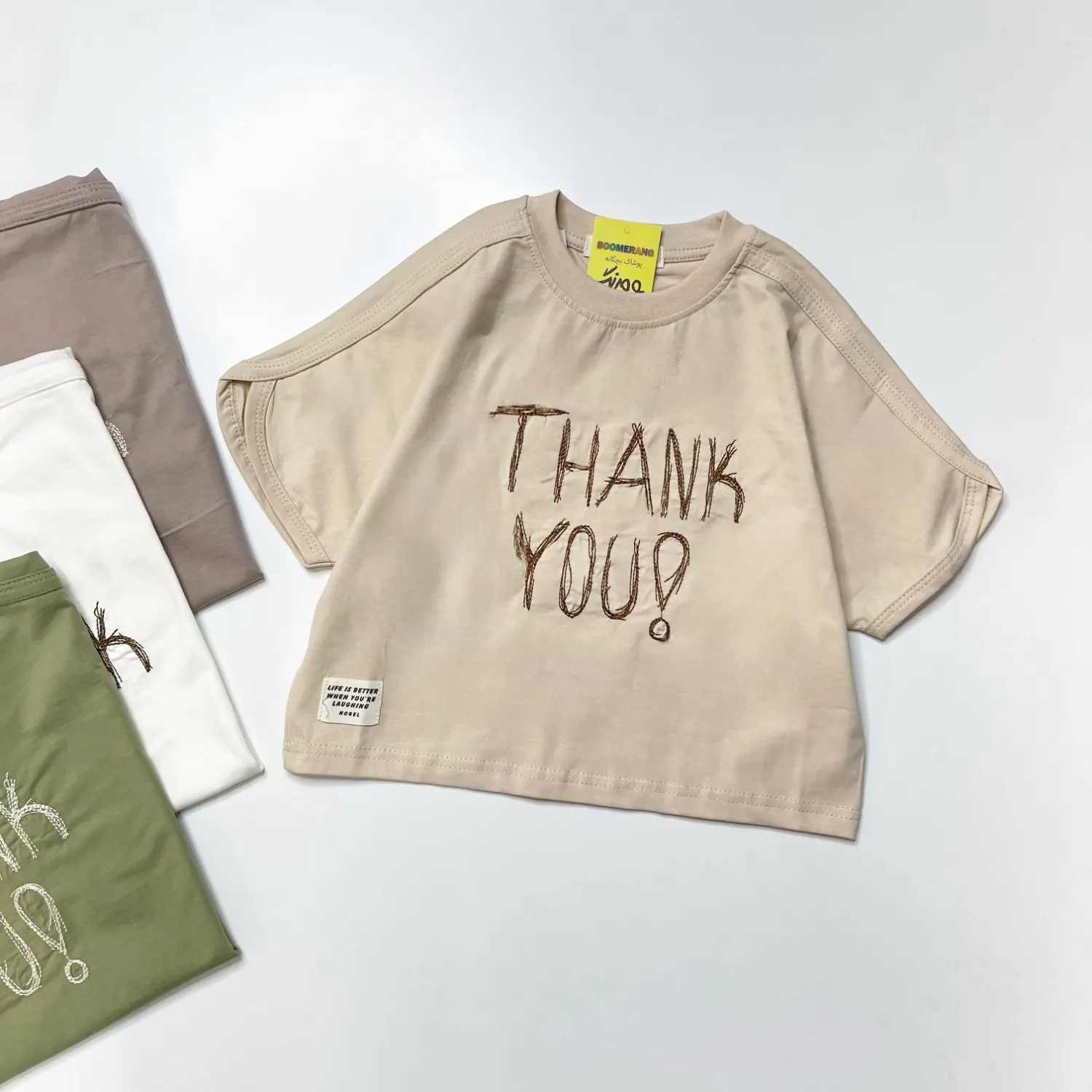 تیشرت اورسایز دخترانه طرح thankyou