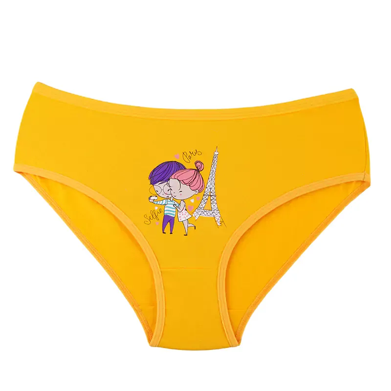 شورت زنانه اسلیپ طرح دختر و پسر و برج ایفل برند EMA جنس نخ و پنبه سایز L XL 2XL