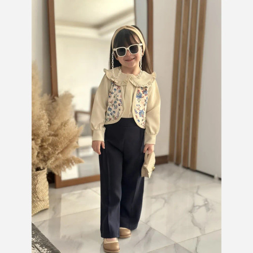ست سه تیکه دخترانه مازراتی سرمه ای